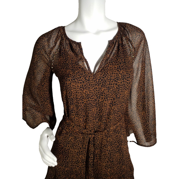 White House Black Market Animal Print Two Piece Dress Size XXS - Picture 2 of 6